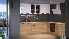 Модульная кухня «Детройт» Дуб крафт золотой/Белый глянец/Дуб крафт золотой в Надыме - nadym.mebel-tymen.ru | фото