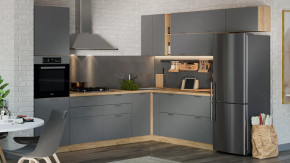 Модульная кухня «Габриэлла» Дуб крафт золотой/Титан в Надыме - nadym.mebel-tymen.ru | фото