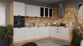 Модульная кухня «Гренада» Дуб Крафт золотой, Холст мокко в Надыме - nadym.mebel-tymen.ru | фото