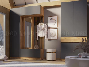 Модульная прихожая Роджинамиф, дуб крафт/графит в Надыме - nadym.mebel-tymen.ru | фото