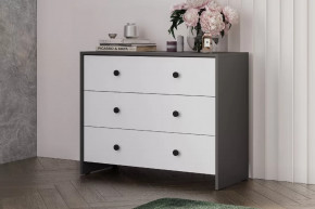 Модульная система "Дольче" Комод 3 ящика Графит / белый в Надыме - nadym.mebel-tymen.ru | фото