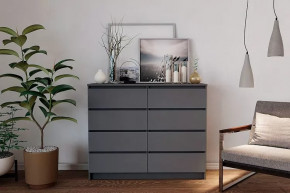 МОРИ МК1200.8 Комод с 8 ящ. (ш1204*г404*в990мм), ЛДСП Графит (МП) в Надыме - nadym.mebel-tymen.ru | фото