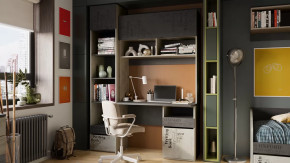 Набор детской мебели «Оксфорд-2» №2 Матера, Дуб крафт белый с рисунком в Надыме - nadym.mebel-tymen.ru | фото