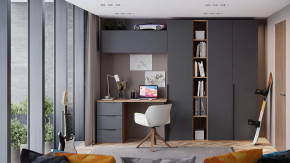 Набор детской мебели «Порто» №3 Яблоня Беллуно, Графит софт в Надыме - nadym.mebel-tymen.ru | фото