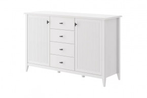 Никеа Комод 4 ящика 2 двери Белый в Надыме - nadym.mebel-tymen.ru | фото