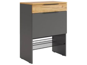 Обувница Баско графит/дуб крафт золотой в Надыме - nadym.mebel-tymen.ru | фото