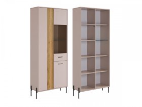 Шкаф двухдверный (со стеклом) Доминика в Надыме - nadym.mebel-tymen.ru | фото