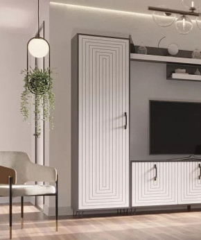 Пенал Квадро М-2 серый графит/софт вайт в Надыме - nadym.mebel-tymen.ru | фото