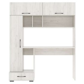 Стол компьютерный "ПКС- 1" (ш1500*г570*в1800мм), ЛДСП дуб крафт белый (Памир) в Надыме - nadym.mebel-tymen.ru | фото