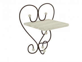 Полка настенная Милсон белая-металл коричневый в Надыме - nadym.mebel-tymen.ru | фото