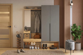 Прихожая Баско К1 графит/дуб крафт золотой в Надыме - nadym.mebel-tymen.ru | фото