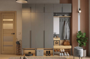 Прихожая Баско К10 графит/дуб крафт золотой в Надыме - nadym.mebel-tymen.ru | фото