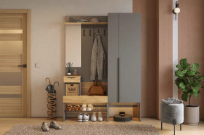 Прихожая Баско К2 графит/дуб крафт золотой в Надыме - nadym.mebel-tymen.ru | фото