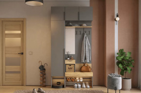 Прихожая Баско К4 графит/дуб крафт золотой в Надыме - nadym.mebel-tymen.ru | фото