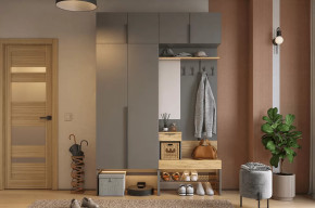 Прихожая Баско К5 графит/дуб крафт золотой в Надыме - nadym.mebel-tymen.ru | фото