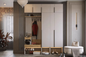 Прихожая Баско К9 кашемир/дуб крафт золотой в Надыме - nadym.mebel-tymen.ru | фото