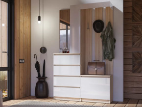 Прихожая Челси сонома-белый в Надыме - nadym.mebel-tymen.ru | фото