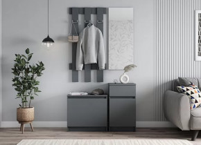 Прихожая МОРИ (МПВ600+МПЗ400+МПТ400+МПТ600), ЛДСП Графит в Надыме - nadym.mebel-tymen.ru | фото