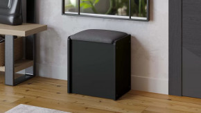 Пуф Бостон Антрацит/Велюр серый в Надыме - nadym.mebel-tymen.ru | фото