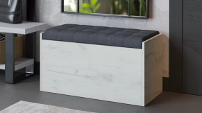 Пуф «Форест» Исп. 2 Дуб крафт белый, Велюр Серый в Надыме - nadym.mebel-tymen.ru | фото