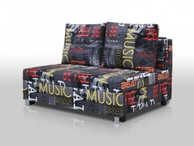 Диван Реал 120 без подлокотников мюзик графит в Надыме - nadym.mebel-tymen.ru | фото