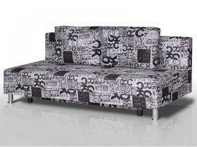 Диван Комфорт Лайт без подлокотников 2 подушки принт Рок в Надыме - nadym.mebel-tymen.ru | фото