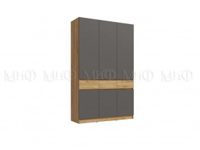 Шкаф 3-х створчатый Роджинамиф, дуб крафт/графит в Надыме - nadym.mebel-tymen.ru | фото