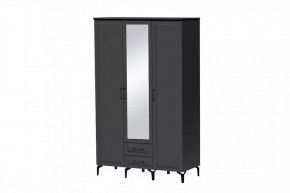 Шкаф 3-х створчатый с зеркалом Шарм ШК-3 Антрацит в Надыме - nadym.mebel-tymen.ru | фото