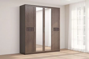 Шкаф 4-х створчатый с зеркалом Кэт-4 Венге Диал в Надыме - nadym.mebel-tymen.ru | фото