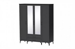 Шкаф 4-х створчатый с зеркалом Шарм ШК-4 Антрацит в Надыме - nadym.mebel-tymen.ru | фото