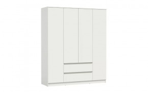 Шкаф для одежды 82.01 Берген (4-х дв.) (ЛДСП Белый) в Надыме - nadym.mebel-tymen.ru | фото