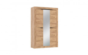 Шкаф для одежды 90.02 Флорида (3-х дв.) с зеркалом (ЛДСП Дуб золотой / ЛДСП Венге) в Надыме - nadym.mebel-tymen.ru | фото