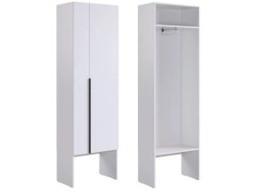 Шкаф двухдверный L600 Баско белое дерево в Надыме - nadym.mebel-tymen.ru | фото