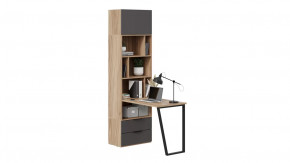 Шкаф комбинированный (366) со столом «Порто» Исп.2 Яблоня Беллуно, Графит софт в Надыме - nadym.mebel-tymen.ru | фото