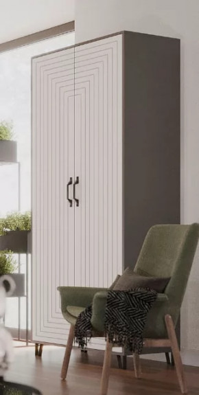 Шкаф Квадро М-3 двухдверный, серый графит/софт вайт в Надыме - nadym.mebel-tymen.ru | фото