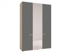 Шкаф трехстворчатый Анталия Сонома-Графит софт в Надыме - nadym.mebel-tymen.ru | фото