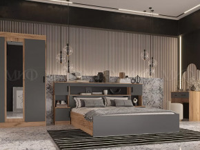 Спальный гарнитур Басямиф, графит/дуб крафт в Надыме - nadym.mebel-tymen.ru | фото