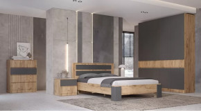 Спальный гарнитур Ленора Дуб вотан/Графит в Надыме - nadym.mebel-tymen.ru | фото