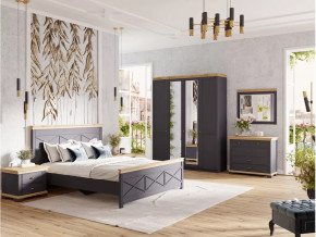 Спальный гарнитур Лиана-1 Дуб Крафт Золотой/Графит в Надыме - nadym.mebel-tymen.ru | фото