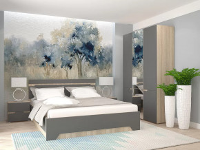 Спальный гарнитур с 3-х створчатым шкафом Анталия Сонома-Графит софт в Надыме - nadym.mebel-tymen.ru | фото