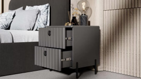 Спальный гарнитур «Тиффани» №1 Серый графит, Графит матовый, Велюр Графит в Надыме - nadym.mebel-tymen.ru | фото