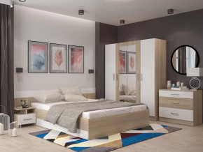 Спальня Леси Сонома-Белый с четырехстворчатым шкафом в Надыме - nadym.mebel-tymen.ru | фото