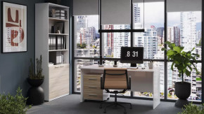 Стандартный набор офисной мебели «Успех-2» Дуб Сонома, Белый в Надыме - nadym.mebel-tymen.ru | фото