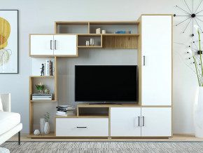 Стенка Пекин Белый-Крафт Золотой в Надыме - nadym.mebel-tymen.ru | фото