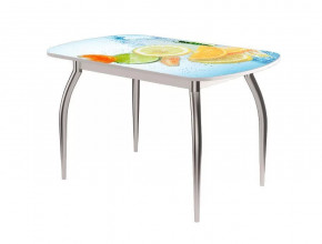 Стол Бостон-2 ф/п Фреш, 1100*700 мм, белый/хром триумф в Надыме - nadym.mebel-tymen.ru | фото