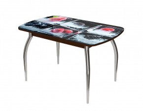 Стол Бостон-2 ф/п Лёд, 1100*700 мм, венге/хром триумф в Надыме - nadym.mebel-tymen.ru | фото