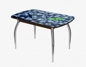 Стол Бостон ф/п Черника, 900*600 мм, венге/хром триумф в Надыме - nadym.mebel-tymen.ru | фото