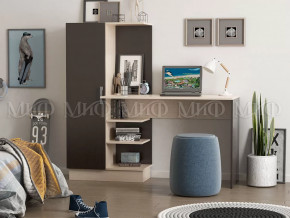 Стол компьютерный №1 Дуб беленый-венге в Надыме - nadym.mebel-tymen.ru | фото