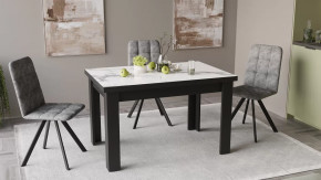 Стол раздвижной «Хьюстон» тип 2 Черный, Белый мрамор в Надыме - nadym.mebel-tymen.ru | фото