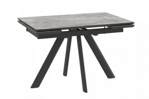 Стол раздвижной Jack-120, stone grey st cer/черный в Надыме - nadym.mebel-tymen.ru | фото
